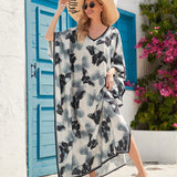 kimono De Playa Al Por Mayor Para Mujeres Con Hermoso Estampado De Animales, Tunica, Bata De Playa Y kimono Para Cubrir Trajes De Bano