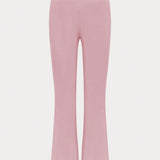 EZwear Pantalones Casuales Ligeramente Acampanados De Color Solido Para Mujer