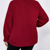 Clasi Blusa De a Grande Con Cuello Asimetrico Y Color Solido