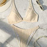 Swim Conjunto de bikini de dos piezas tejido para la playa y la piscina en verano