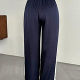 FRIFUL Pantalones De Pierna Recta Para Mujer Con Cintura Elastica Y Cordon Con Bloques De Colores