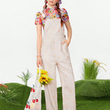 Neu Summer Women's Printed Shoulder Strap Jumpsuit