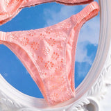 Swim Conjunto de bikini bandeau para mujeres para la playa de verano con bordado y recorte