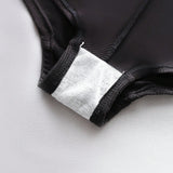 Pantalones De Triangulo Simple Para Mujer Con Detalles De Letras Y Cintura Tejida