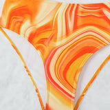 Swim Conjunto De Traje De Bano Para Mujer Impreso En Colores Brillantes Con 3 Piezas (parte Superior, Fondo Y Falda)