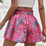 VCAY Shorts Informales de Playa para Mujeres con Estampado y Cordon Ajustable (Modelo Aleatorio)