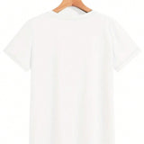 EZwear Camiseta De Manga Corta Con Cuello Redondo Estampado De Pescado, Adecuada Para Ropa De Ocio De Verano