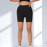 Yefecy Shorts de atletismo sin costuras con control de barriga y malla de trasero de durazno para yoga y correr para mujeres confeccionado en spandex