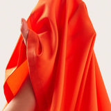 Slayr Mono naranja holgado estilo bohemio de verano con un solo hombro sin mangas y pierna ancha