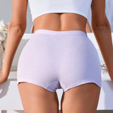 Pantalones simples comodos unicolor para mujeres con angulos planos
