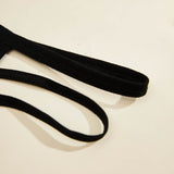 2 Piezas Tangas sexys de malla transpirable con doble banda de cintura para mujeres de cintura baja en negro de moda para chicas