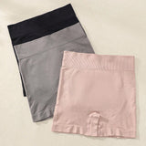 Pantalones cortos sin costuras de seguridad unicolor para mujeres para el verano (paquete de 3)