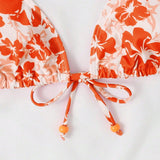 Swim Mod Top de bikini de verano para mujer con estampado floral para un estilo de vacaciones en la playa