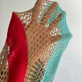 VCAY Cardigan con flecos de verano para mujer con estampado de rayas coloridas y elegantes