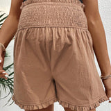 Shorts casuales de cintura elastica para vacaciones de maternidad