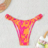 Swim Banador de fondo de bikini estampado colorido y moderno de verano para mujer, impresion aleatoria