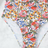 Swim SPRTY Traje de bano de una pieza de manga larga para mujer con estampado floral de moda para la playa de verano, impresion aleatoria