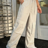 Coolane Pantalones De Trabajo Con Bolsillo Casual Y Reversible De Moda