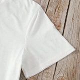 Slayr Camiseta de manga corta para mujer con estampado de letras y cabeza de calavera para el verano