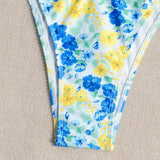 Swim Mod Bottom del bikini con estampado de flores para vacaciones de verano en la playa