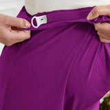 Pantalones de pierna ancha holgados casuales y solidos para el embarazo y uso diario