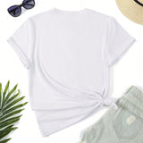 Slayr Camiseta de manga corta con eslogan estampado para uso casual en verano