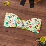 Swim Top de bikini de playa y ropa de bano para mujer con estampado de moda.