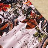VCAY Mujeres Pantalones largos elegantes con cinturilla elastica y estampado floral para vacaciones