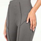 BAE Pantalones ajustados de color gris solido con cintura elastica y dobladillo estrecho para atuendos casuales de verano, de calle y de festivales de musica