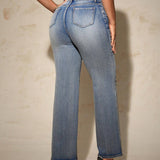 SXY Jeans casuales de corte ajustado y cintura baja