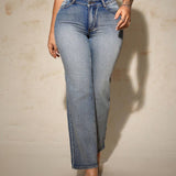 SXY Jeans casuales de corte ajustado y cintura baja