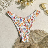 Swim Vcay Bottom del bikini con estampado floral y descarado para playa de verano con impresión aleatoria