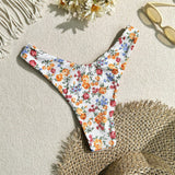 Swim Vcay Bottom del bikini con estampado floral y descarado para playa de verano con impresión aleatoria
