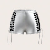 ICON Shorts con cordon delantero PU