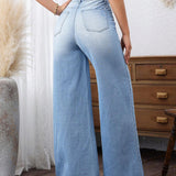 LUNE Pantalones Jeans sencillos de unicolor para el uso diario de las damas