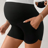 Shorts solidos y simples para mujeres embarazadas