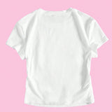 EZwear Camiseta casual de manga corta con estampado de bebidas para mujer para primavera y verano