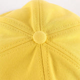 Sombrero de cubo amarillo con dibujo de pato lindo, sombrero de cubo unise de proteccion solar de primavera / otono, gorra con borde de unicolor y protector facial desmontable para diversion y relajacion