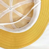 Sombrero de cubo amarillo con dibujo de pato lindo, sombrero de cubo unise de proteccion solar de primavera / otono, gorra con borde de unicolor y protector facial desmontable para diversion y relajacion