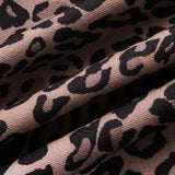 EZwear Conjunto de top corto y pantalones cortos de tirantes con estampado de leopardo para mujer