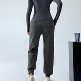 EZwear Conjunto de pantalon largo casual Republic con top para mujeres, con ajuste delgado de moda diaria e impresion de letras