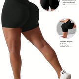 Sport Seamluxe Pantalones cortos deportivos elasticos sin costura de talla grande con efecto push-up