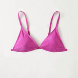 Swim Top de bikini de unicolor para mujeres, ideal para vacaciones de verano en la playa