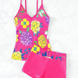 Swim Lushore Conjunto Tankini con tirantes finos con estampado floral al azar