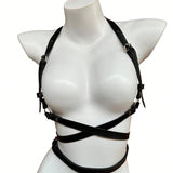 Arnes negro para mujer con correas para bondage corporal sexy adecuado para uso diario