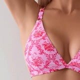 Swim Mod Pequeno conjunto de bikini estampado por separado, playa de verano