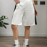 EZwear Pantalones cortos casuales de cintura con cordon sueltos en bloque de color, perfectos para primavera y verano