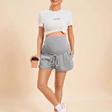 NEW  Shorts sueltos ajustables de cintura regular y cintura alta, casuales y juveniles para embarazadas
