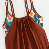 Swim Lushore Tankini estampado estilo resort para mujer con camisola impresa al azar