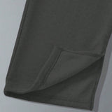 EZwear Conjunto de sudadera con cuello redondo y pantalones largos para mujer, de un solo color y manga larga